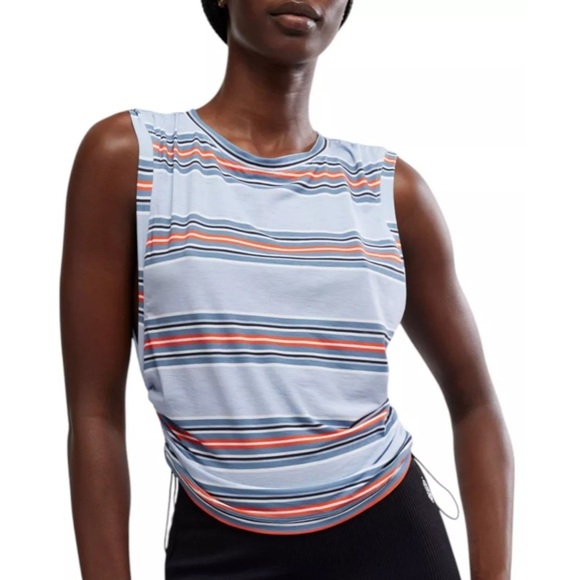 NWT fp Movement by Free People Striped Muscle Tank/Tee size XL - Picture 1 of 7
